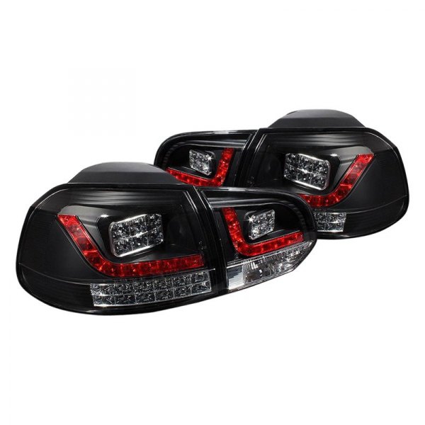 Spyder® - Black/Red LED Tail Lights, Volkswagen Golf