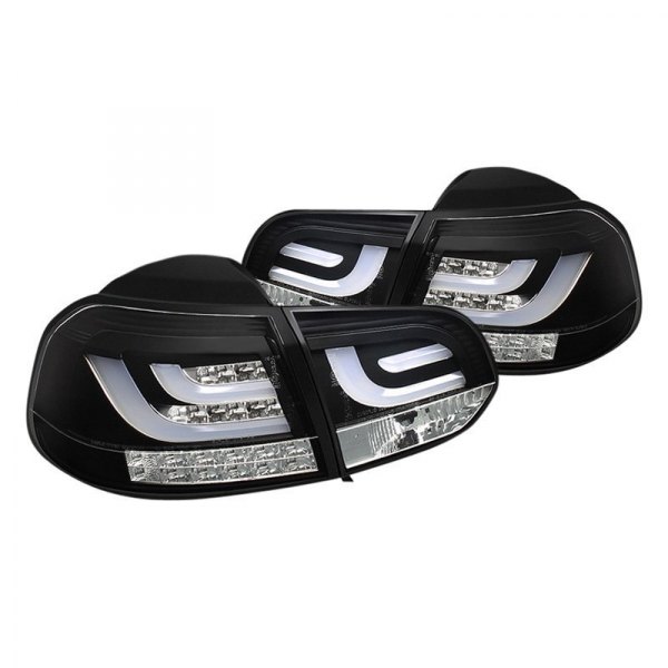 Spyder® - Black Fiber Optic LED Tail Lights, Volkswagen Golf