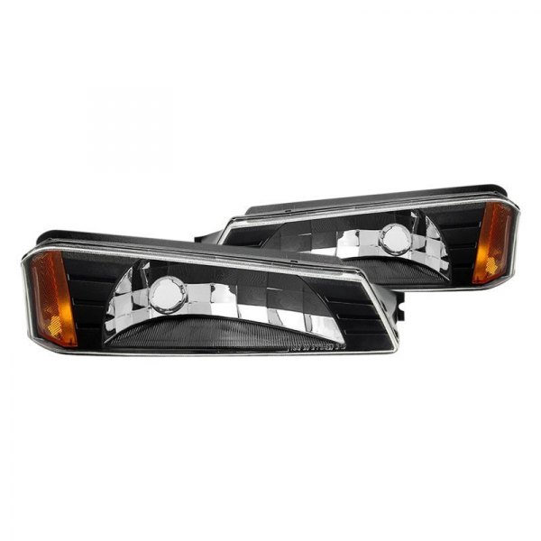 Spyder® - Black Factory Style Turn Signal/Parking Lights, Chevy Avalanche
