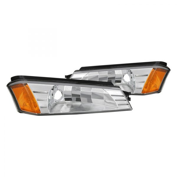 Spyder® - Chrome Factory Style Turn Signal/Parking Lights, Chevy Avalanche