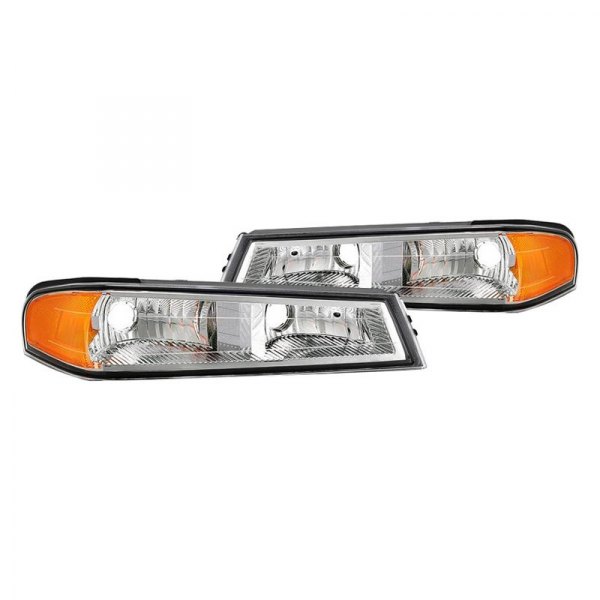 Spyder® - Chrome/Amber/Clear Factory Style Turn Signal/Parking Lights