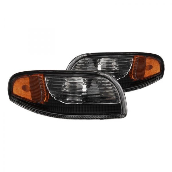 Spyder® - Black/Amber/Clear Factory Style Turn Signal/Parking Lights, Chevy Corvette