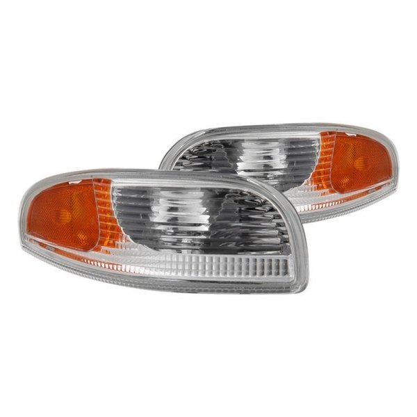 Spyder® - Chrome/Amber/Clear Factory Style Turn Signal/Parking Lights, Chevy Corvette