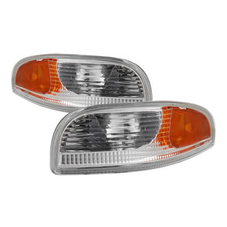 Spyder® - Chrome Amber/Clear Factory Style Turn Signal/Parking Lights