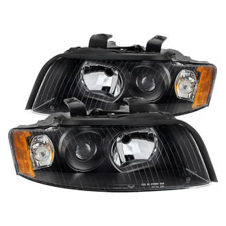 Spyder Audi A4 A4 Quattro Sedan Wagon With Factory Halogen Headlights 2002 Black Projector Headlights