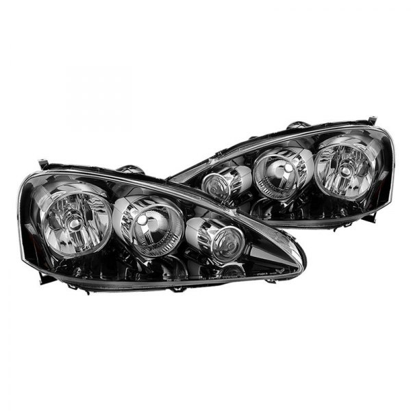 Spyder® - Black Factory Style Headlights, Acura RSX
