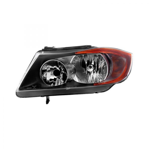 Spyder® - Driver Side Black/Chrome Factory Style Headlight, BMW 3-Series