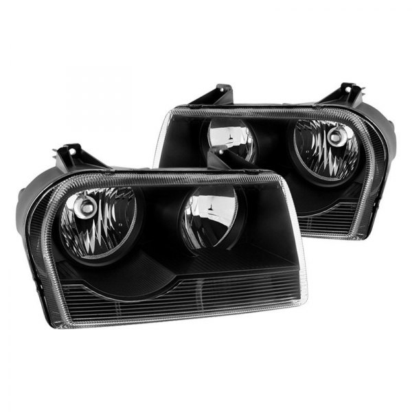 Spyder® - Black Euro Headlights, Chrysler 300
