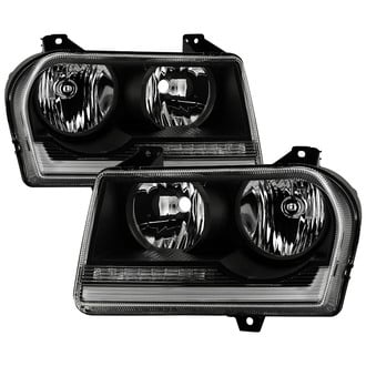 Spyder® - Driver and Passenger Side Black LED Light Tube Headlights