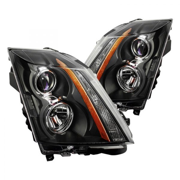 Spyder® - Black Projector Headlights, Cadillac CTS