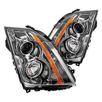Spyder® - Driver and Passenger Side Chrome Projector Headlights