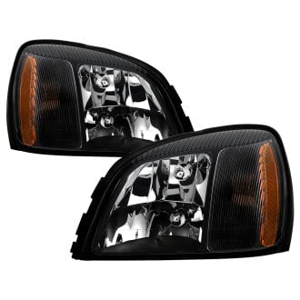 Spyder® - Driver and Passenger Side Black Euro Headlights