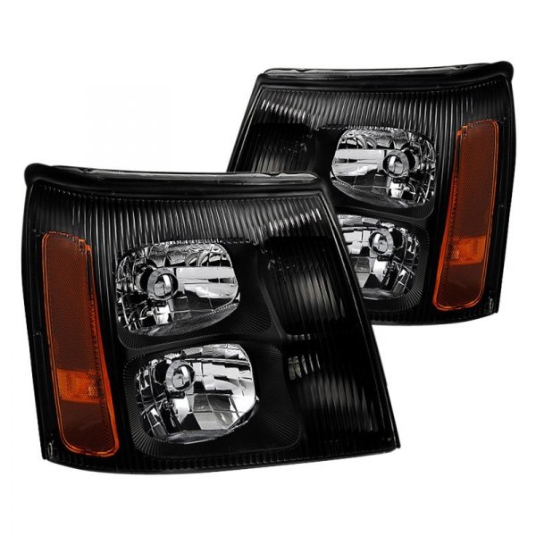 Spyder® - Black Euro Headlights, Cadillac Escalade