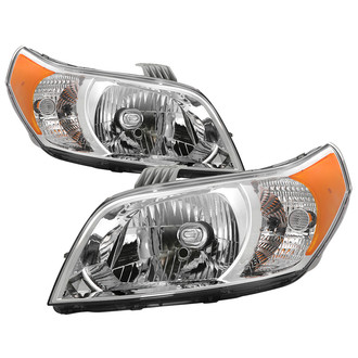 Spyder® - Driver and Passenger Side Chrome Factory Style Headlights