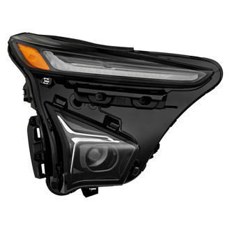 Spyder® - Passenger Side Chrome Factory Style Projector LED Headlight with DRL