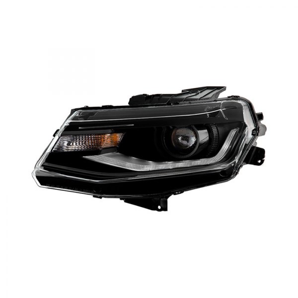 Spyder® - Driver Side Black/Chrome Factory Style LED Light Tube Projector Headlight, Chevy Camaro