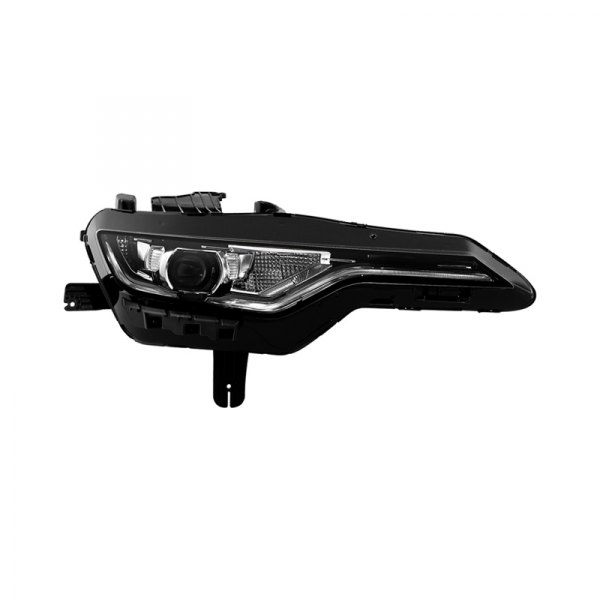 Spyder® - Passenger Side Chrome LED Euro Headlight with DRL