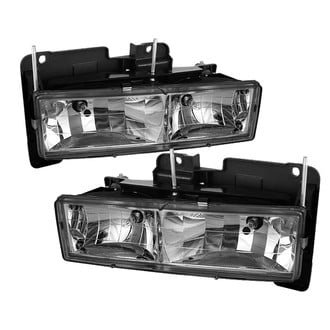 Spyder® - Driver and Passenger Side Chrome Euro Headlights