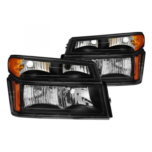Spyder® - Black Factory Style Headlights with Bumper Lights