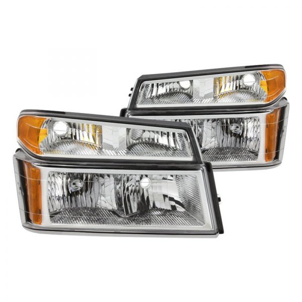 Spyder® - Chrome Factory Style Headlights with Bumper Lights
