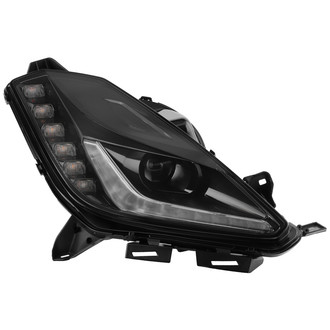 Spyder® - Passenger Side Black Factory Style Projector Headlights with LED DRL