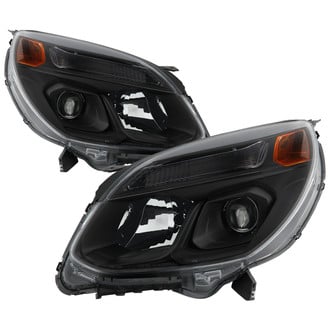 Spyder® - Driver and Passenger Side Black/Chrome Projector Headlights