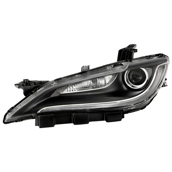 Spyder® - Driver Side, With Black Trim Black Factory Style Projector Headlight with LED DRL