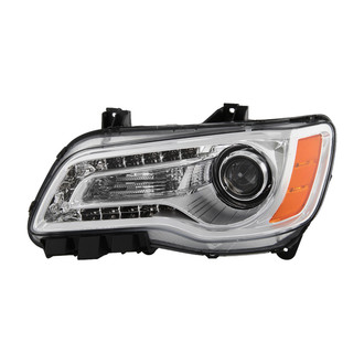Spyder® - Chrome Factory Style Projector Headlight with LED DRL