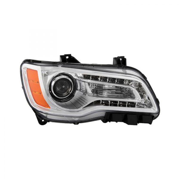 Spyder® - Passenger Side Chrome Factory Style Projector Headlight with LED DRL, Chrysler 300