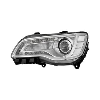 Spyder® - Driver Side Chrome Factory Style Projector Headlight with LED DRL