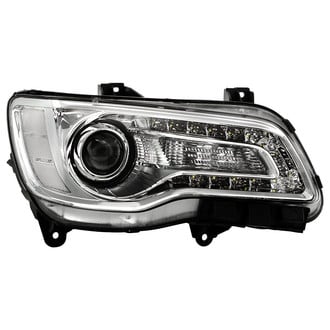 Spyder® - Passenger Side Chrome Factory Style Projector Headlight with LED DRL