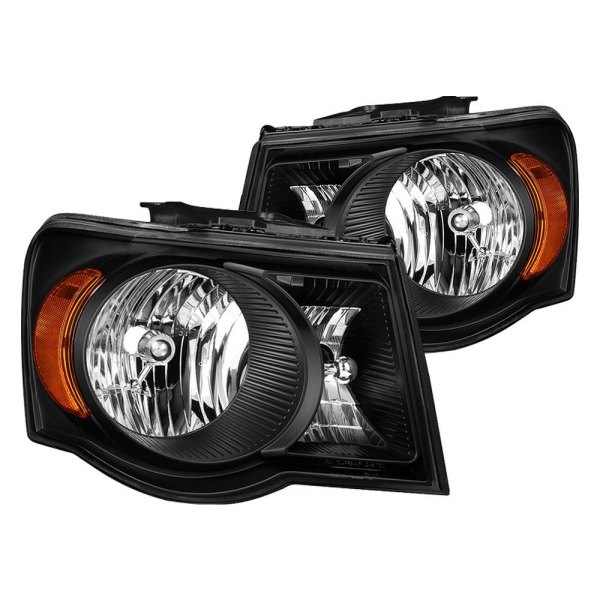 Spyder® - Black Euro Headlights, Chrysler Aspen