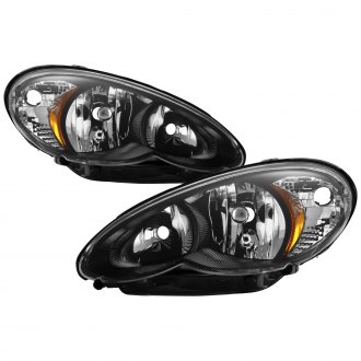 Spyder® - Driver and Passenger Side Black Euro Headlights