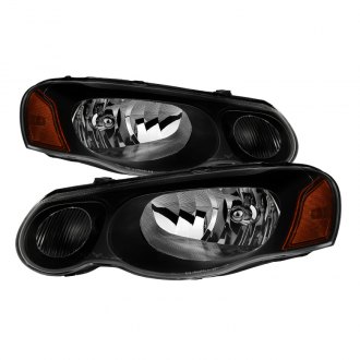 Spyder® - Driver and Passenger Side Black Euro Headlights