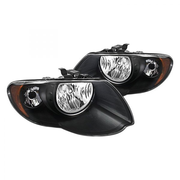Spyder® - Black Euro Headlights, Chrysler Town and Country