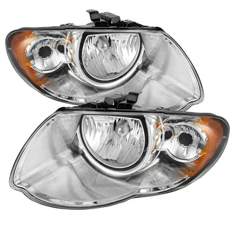 Spyder® - Driver and Passenger Side Chrome Euro Headlights