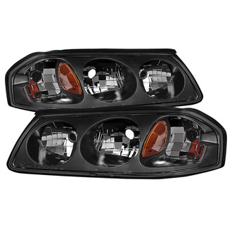 Spyder® - Driver and Passenger Side Black Euro Headlights
