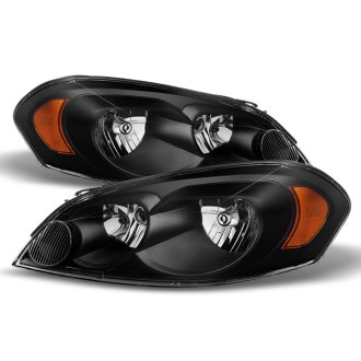 Spyder® - Driver and Passenger Side Black Euro Headlights