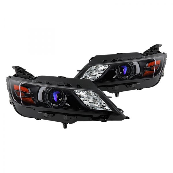 Spyder® - Black Factory Style Projector Headlights, Chevy Impala