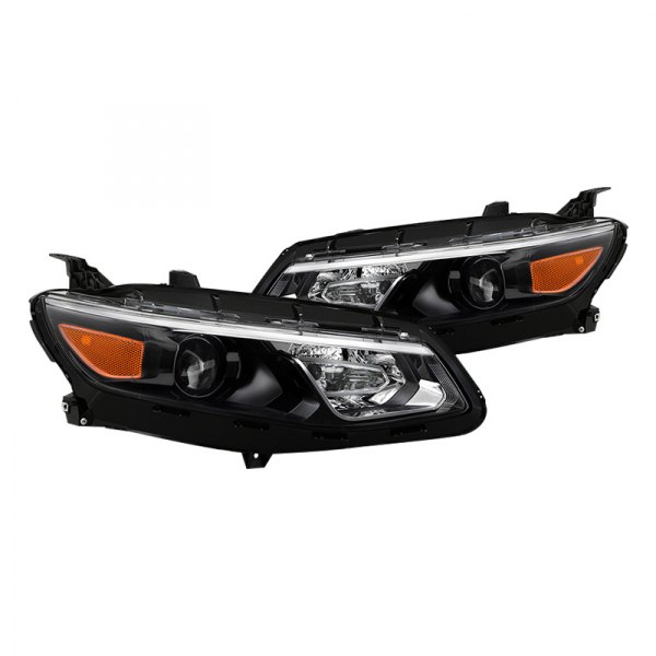 Spyder® - Black Factory Style Projector Headlights, Chevy Malibu