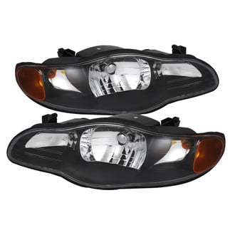 Spyder® - Driver and Passenger Side Black Euro Headlights