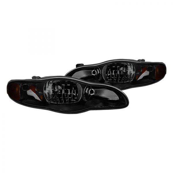 Spyder® - Black/Smoke Euro Headlights, Chevy Monte Carlo