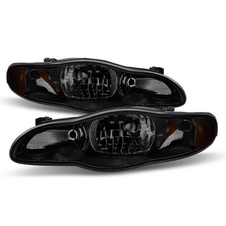 Spyder® - Driver and Passenger Side Black/Smoke Euro Headlights