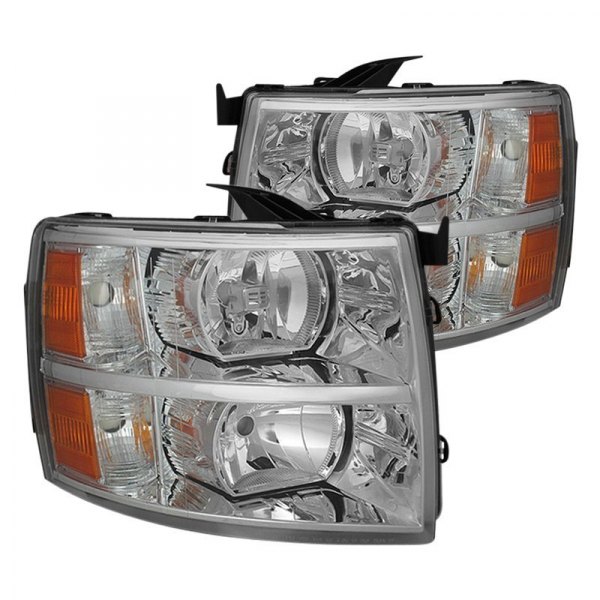 Spyder® - Chrome Factory Style Headlights, Chevy Silverado