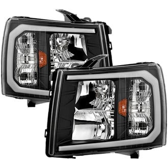 Spyder® - Driver and Passenger Side Black LED DRL Bar Headlights