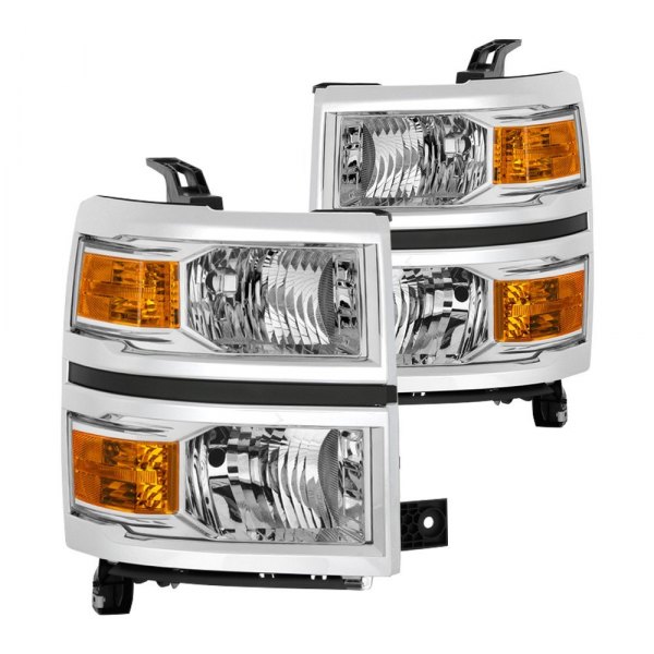 Spyder® - Chrome Factory Style Headlights, Chevy Silverado