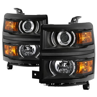 Spyder® - Driver and Passenger Side Black Projector Headlights