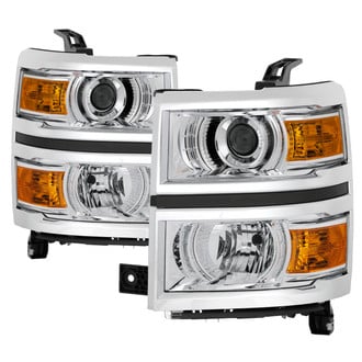 Spyder® - Driver and Passenger Side Chrome Projector Headlights