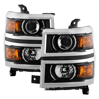 Spyder® - Driver and Passenger Side Black Factory Style Projector Headlights
