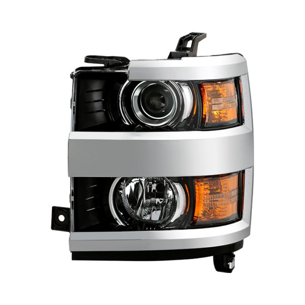 Spyder® - Driver Side Black/Chrome Factory Style Projector Headlight